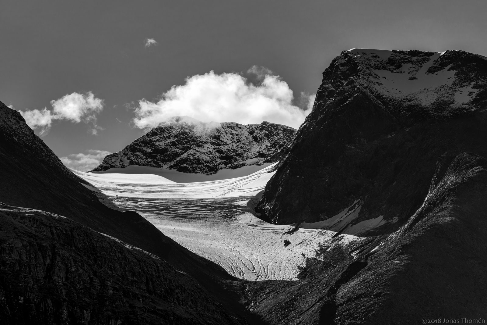 Akka Västtopp Glacieren, Stora Sjöfallet